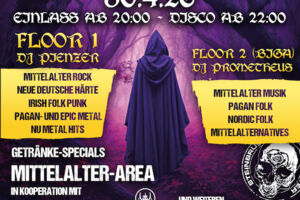 Walpurgisnacht 2026 - Mittelalter-Markt ab 20 Uhr, Disco ab 22 Uhr