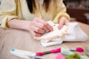 Sticken Adventshäuser