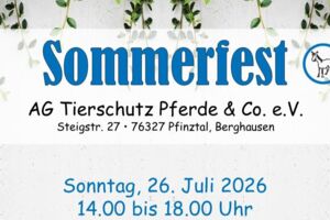 Einladung zum Sommerfest auf dem Tierschutzhof in Pfinztal-Berghausen